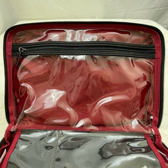 Maxx New York 13" Makeup Bag Black Nylon Outside Clear PVC Inside - Picture 4 of 11